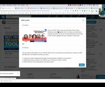 Viveka von Rosen | @LinkedinExpert | 3 Critical Tips | PACE Mastermind Mini-Session