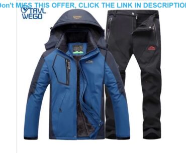 Review TRVLWEGO Outdoor Ski Suit Men's Windproof Waterproof Thermal Snowboard Snow Skiing Jacket An