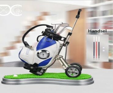 4 Piece Golf Pen Set 3 Ballpoint Pens And Mini Bag For Men Golfers Col