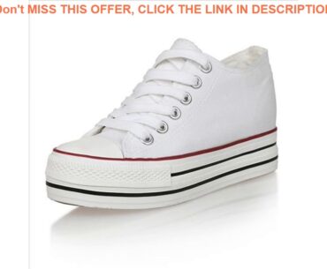 Deal women Hidden Wedge Canvas Shoes Female running Shoes Platform Sneakers