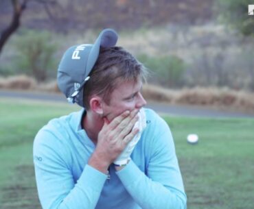 Brandon Stone tries to make a hole-in-one with 500 balls