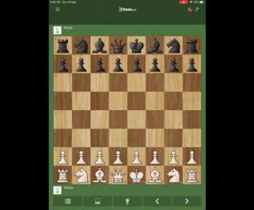 Opening moves in chess game