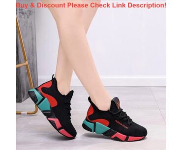 Review Mesh Shoes Flat Non-slip Sports Footwear Women Breathable Running Shoes