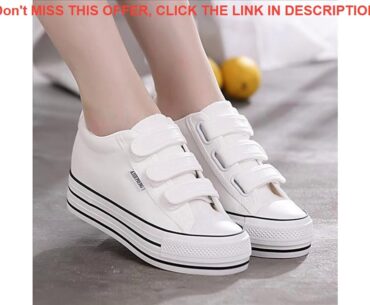 Review Platform Wedge Canvas Shoes Women Student running sneakers