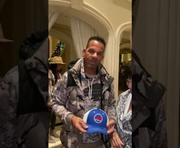Andre Reed custom Cali Strong patch hat for Read with Reed golf tourney