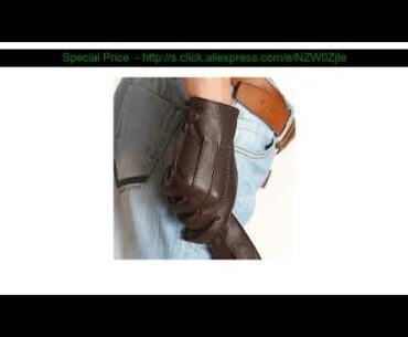 New Arrival Men 2019 New High Quality Genuine Leather Rushed  Gloves Luxury Deerskin Glove Wrist Dr