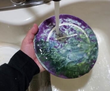 Disc Golf stencil dye reveal