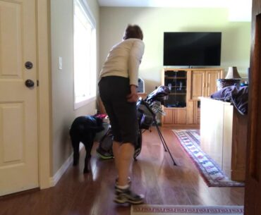 Heather Schneider and Emma IDP - COVID - Level 2 - Category 6 - Around - Wide - Golf bag