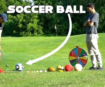 Random Sports Ball Golf Challenge | Wheel of Not Ideal