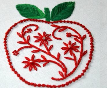 Apple Embroidery | Hand Embroidery | Fruit Embroidery | Easy Hand Embroidery I CAN DO IT