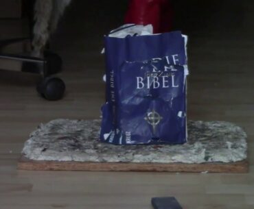 With high heels, step on Bibles