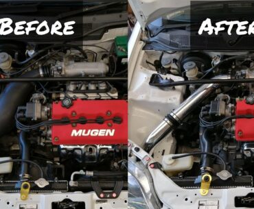 INSTALLING A COLD AIR INTAKE ON MY HONDA VTEC!!