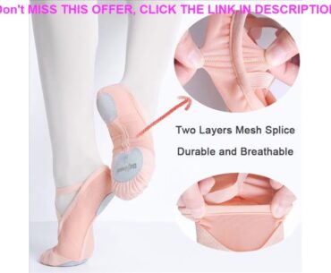 Deal Adult Mesh Stretch Fabric Ballet Shoes Women Soft Split Suede Sole Dance Shoes Summer Girls Ba