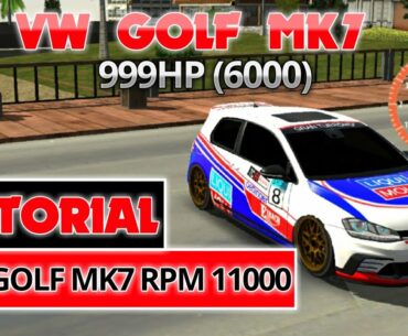 TUTORIAL RPM 11000 VW GOLF MK7 || CAR PARKING MULTIPLAYER