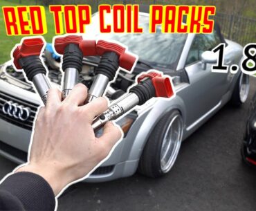 1.8T , AUDI R8 RED TOP COIL PACKS, INSTALL !
