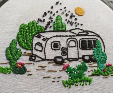 Creative Embroidery Art #5 || Adventure Embroidery Tutorial For Beginners| Hoop Art - Let's Explore