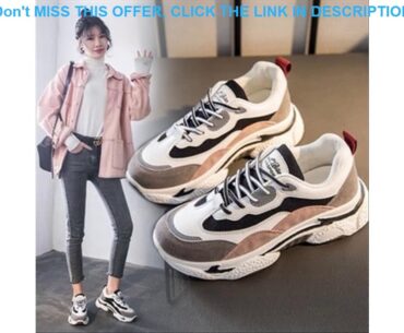 Review BIMUDUIYU New Chunky Sneakers Women Fashion Designer Old Dad Shoes Comfortable Female Vulcan