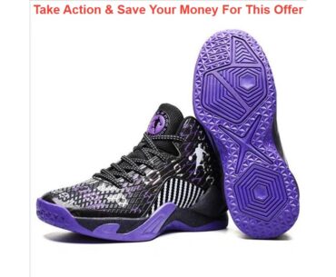 Deal CINESSD High-Top Couples Basketball Shoes Breathable Jordan Shoes Cushioning Sneakers Outdoor