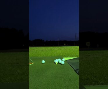 4K Hitting golf balls at night using Stack & Tilt, Vol. 3