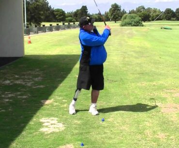 At the range trying out the Birtee Pro Golf Tees