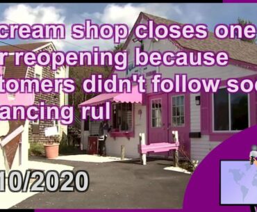 Ice cream shop closes one day after reopening because customers didn't follow social distancing rul