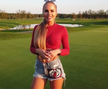 PlayBoy Backstage bikini GOLF Sexy Hot Russian Blonde
