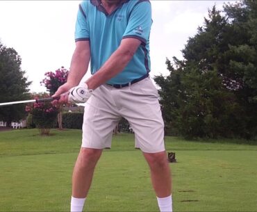 Rock Over the Top Golf Swing Post Up Left Butt Cheek inside left knee 2018 07 29
