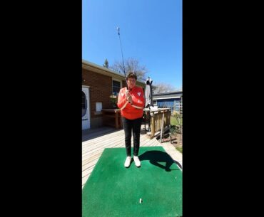 Set up (Address Position) with an iron