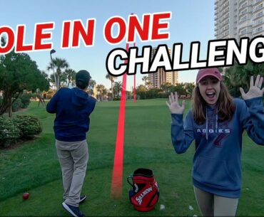 HOLE IN ONE CHALLENGE w/ CHEAPEST GOLF CLUB WE'VE EVER SEEN ($3.99 Brand New!!)