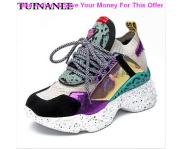 TUINANLE 2020 New Sneakers Women 35-42 Platform White Sneakers Horsehair Shoes Casual Boots Breath