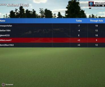 Sim Sports Gaming Golf Club Society - Weekly Tournament Rd 1