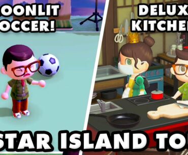 5 Star Island with Moonlit Soccer and a Deluxe Kitchen! Animal Crossing New Horizons Island Tour!