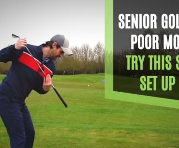 GOLF SWING SET UP TWEAK FOR SENIORS AND POOR MOBILITY GOLFERS TO IMPROVE POWER AND STRIKING