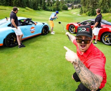 DRIVING SUPERCARS AS GOLF CARTS Ferrari 488 & Porsche GT3RS *Predator Ridge*