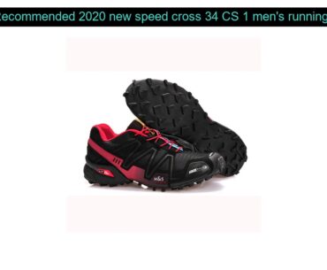 Cheap 2020 new speed cross 34 CS 1 men's running shoes  black white red breathable sport shoes size