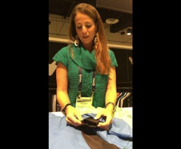 Tiffany DiPanni from Callaway Apparel shows the new 2016 line at the PGA Merchandise Show 2016