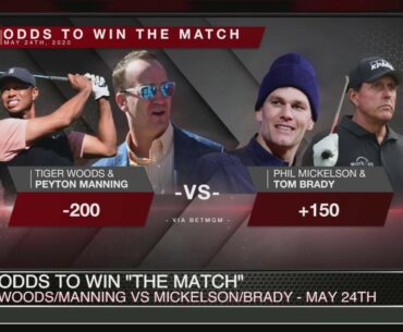 The Match Early Betting Line Tiger Woods & Peyton Manning vs. Phil Mickelson & Tom Brady Golf Bets