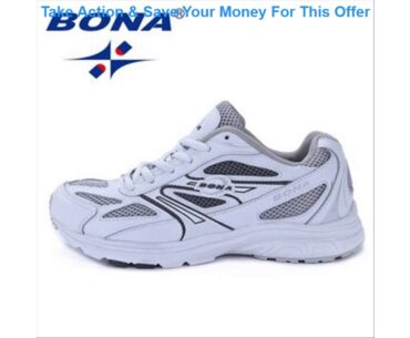 BONA New Classics Style Women Running Shoes Breathable Upper Outdoor Walking Jogging Sport Shoes C