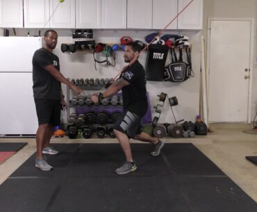 Band, Split Stance, High to Low Swing