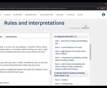 2020 WSGA Rules of Golf Review Session #2