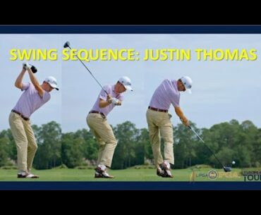 SWING SEQUENCE: JUSTIN THOMAS Driver Swing DTL & FO SUPER SLOW MOTION 2019-2018