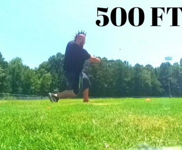 Insane 500 ft. Golf Ball Home Runs!!! Wood Bat vs. Metal Bat
