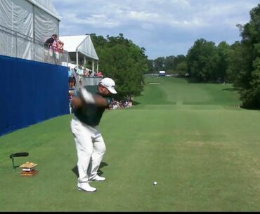 Jason Gore's Solid Golf Swing and Shot from 2015 Wyndham PGA Tour