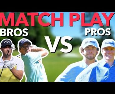 George AND Wesley Take on Two Pros. Crazy 2v2 Best Ball Match( 9 Holes) | Bryan Bros Golf