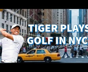 Tiger Woods Plays Golf in New York City