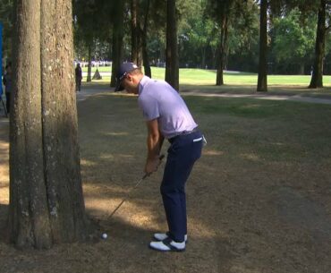 Justin Thomas hits left-handed at WGC-Mexico 2020