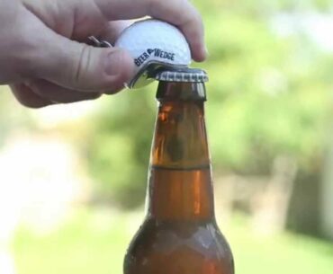 The BeerWedge - A Bottle Opener made from a REAL Golf Ball