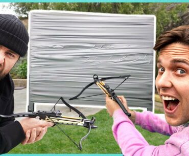 100 LAYERS OF DUCT TAPE vs CROSSBOW!