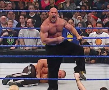 Goldberg is arrested after attacking Brock Lesnar: WWE No Way Out 2004