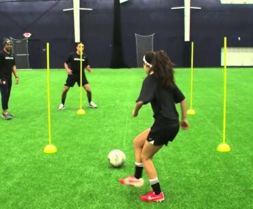 NXTsoccer Training First Touch 4 post drill
